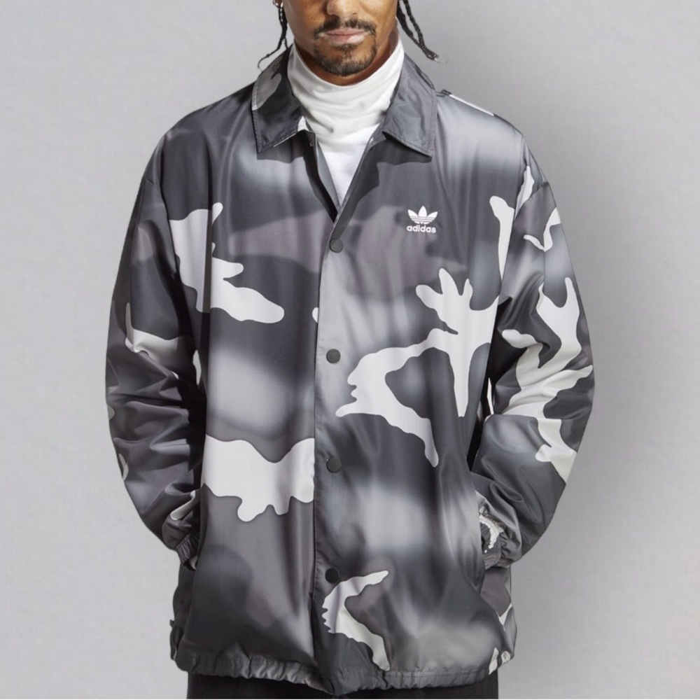 NWT! Men’s Adidas camo print coach jacket size Large, $110 retail!
